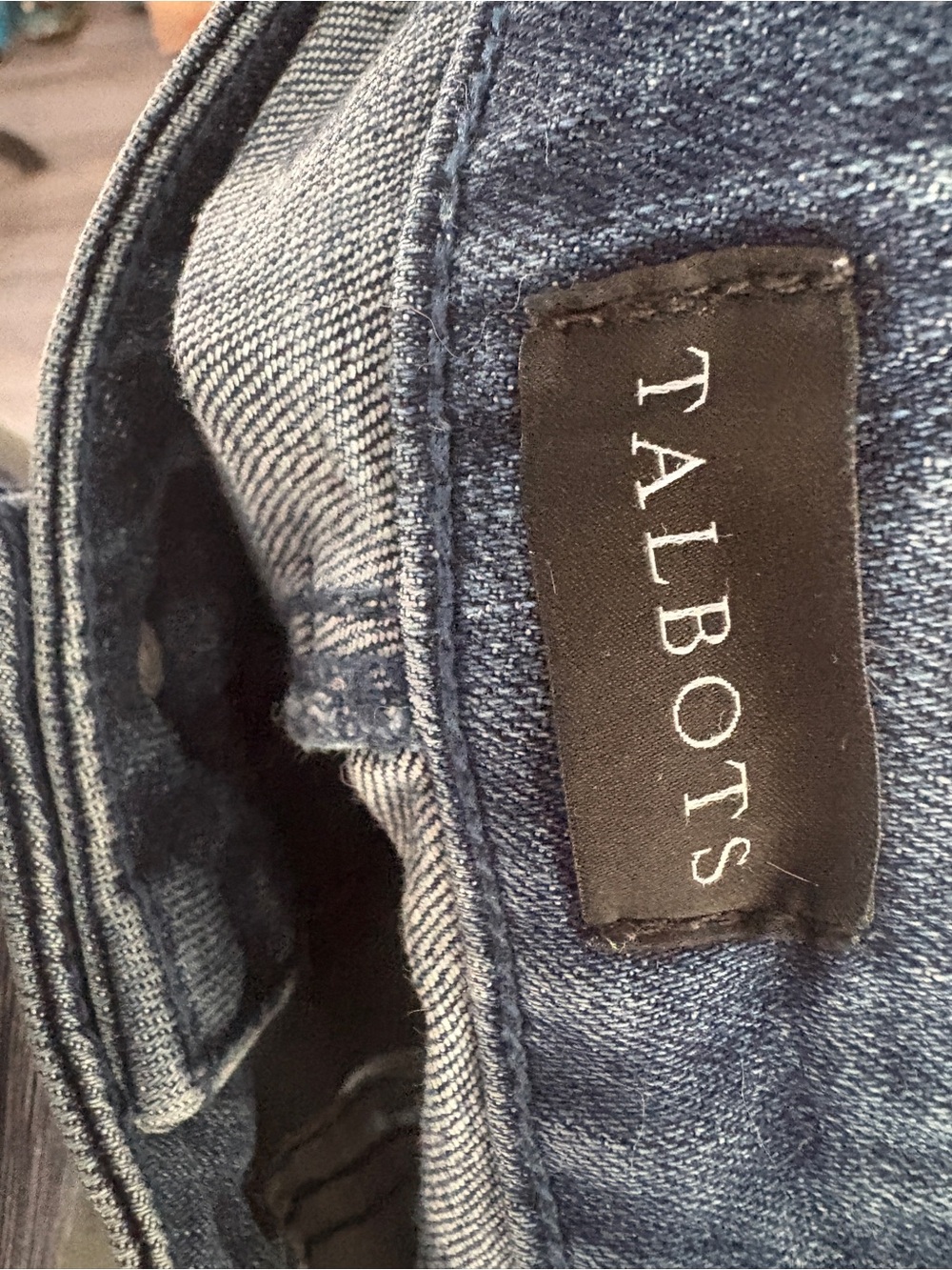 Talbots Dark Blue Straight Jeans with Side Trim - Picture 6 of 7